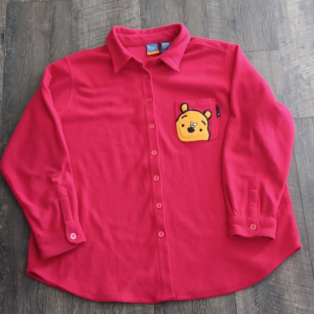 DISNEY Winnie the Pooh Women's 22W/24W Fleece Button Up Jacket